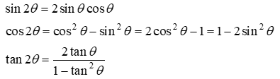 double-angle formulas