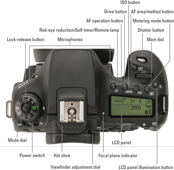 External Features of the Canon EOS 90D Camera - dummies