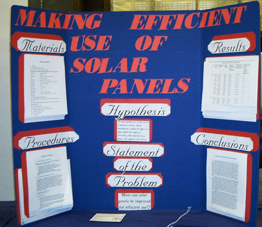 solar panel science project hypothesis