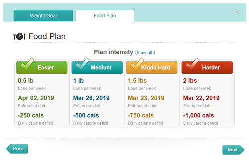 fitbit weight loss plan