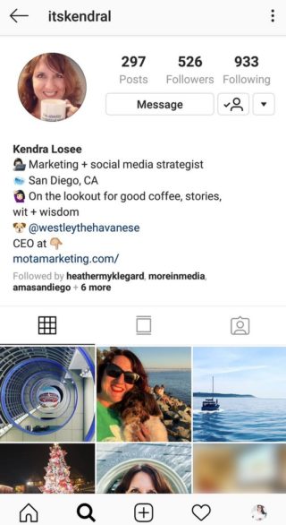 cool websites to put in instagram bio