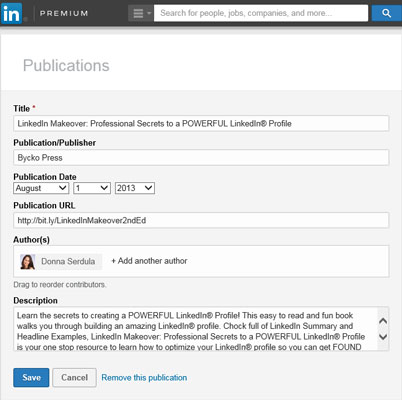 where to add research paper on linkedin