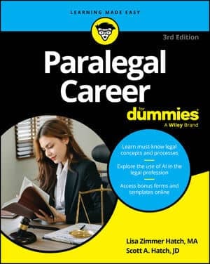 Paralegal Career For Dummies book cover