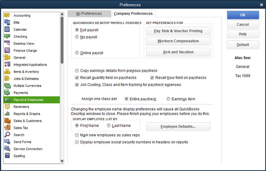 open payroll taxes new company in quickbooks desktop 2019