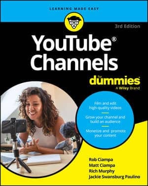 YouTube Channels For Dummies book cover